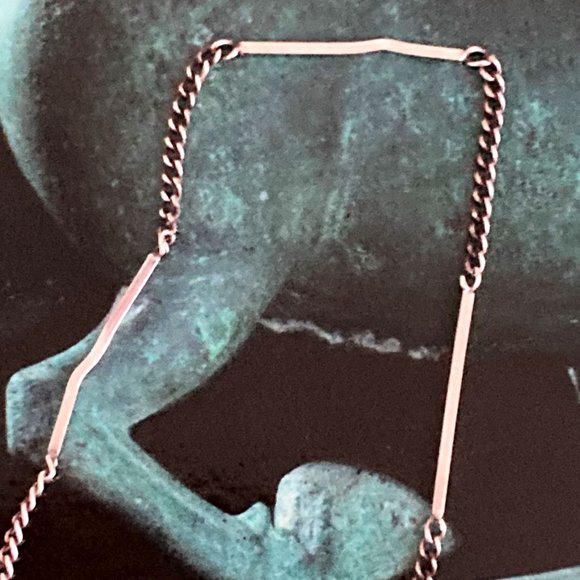 Lovely necklace of silver bars and chain - Picture 3 of 4